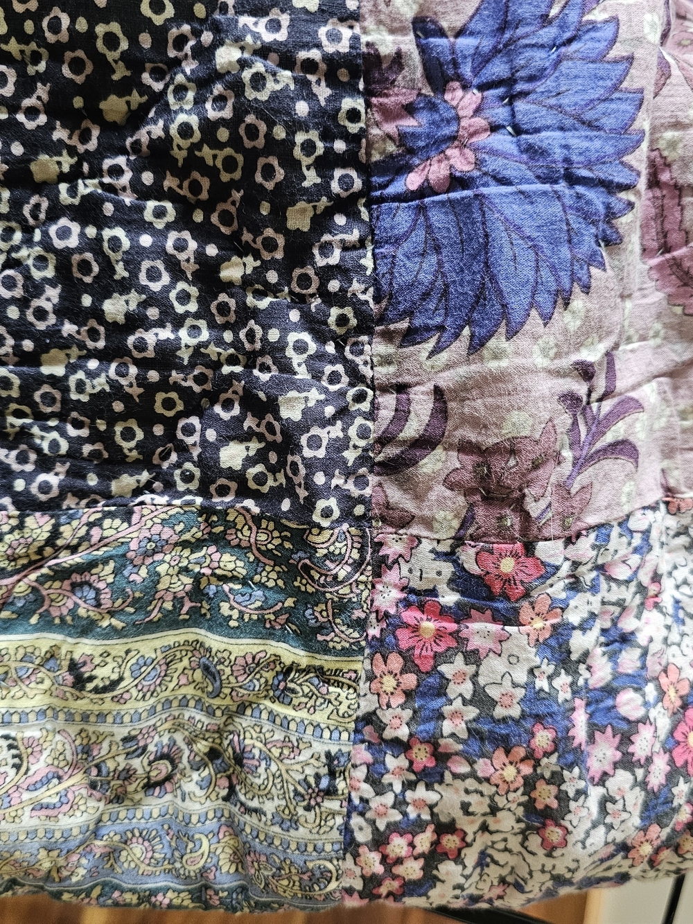 The Company Store Blue and Pink Floral Patchwork Set/2 Shams